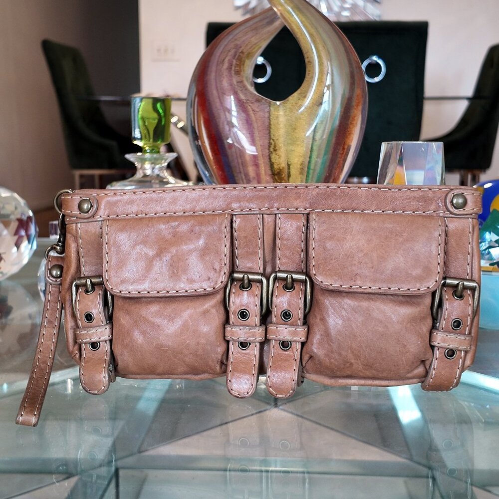 Vintage Leather Clutch